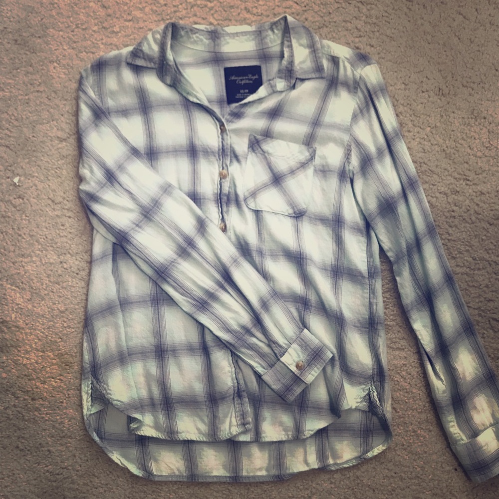 American Eagle Plaid Button Down